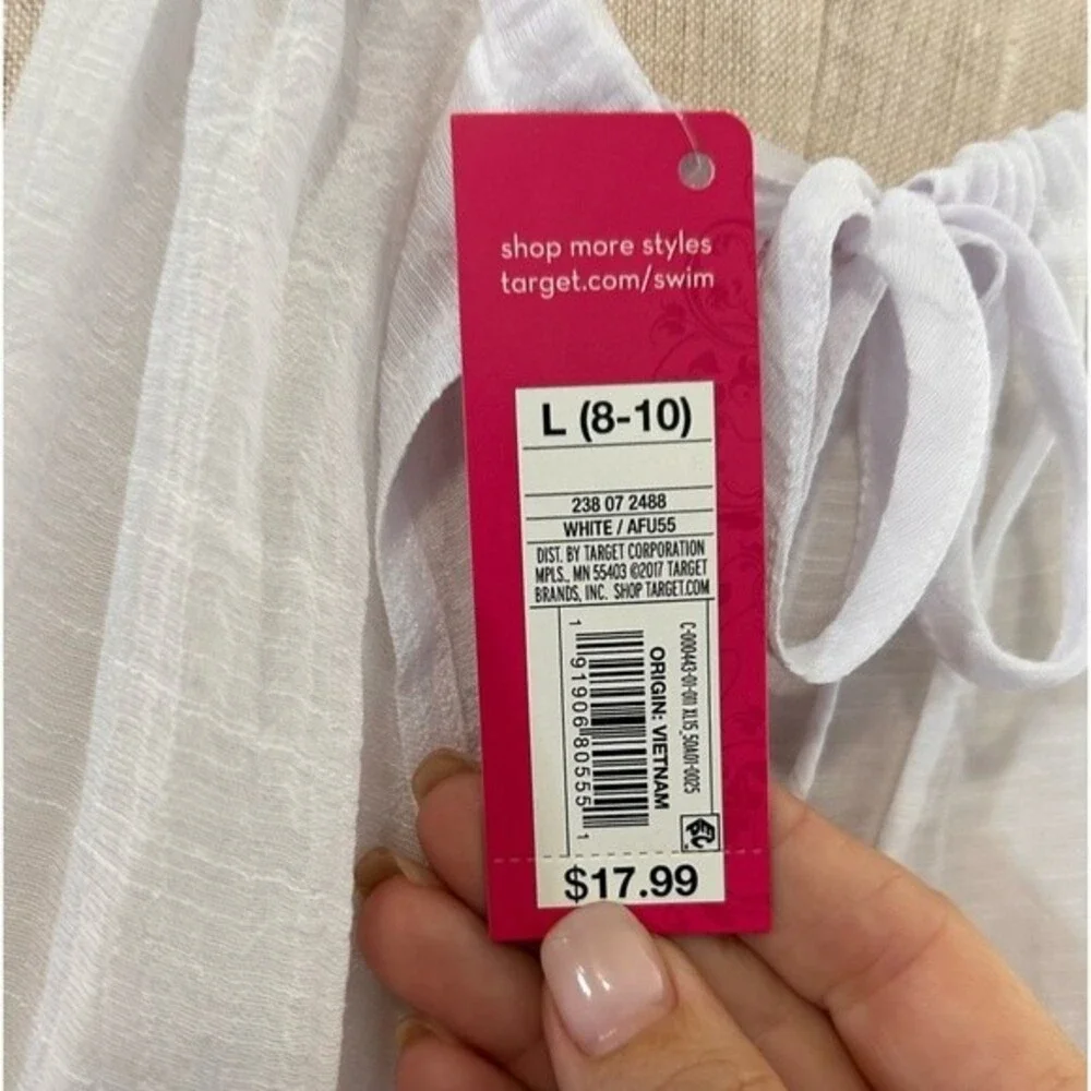 NEW Xhilaration White Coverup Dress size Large